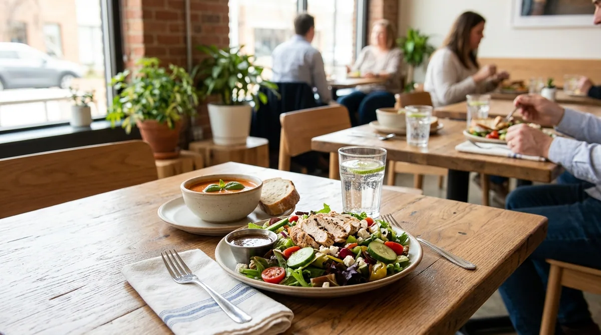 Restaurant lunch visual created with Zotee